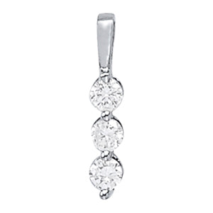 Three Stone Diamond Pendant