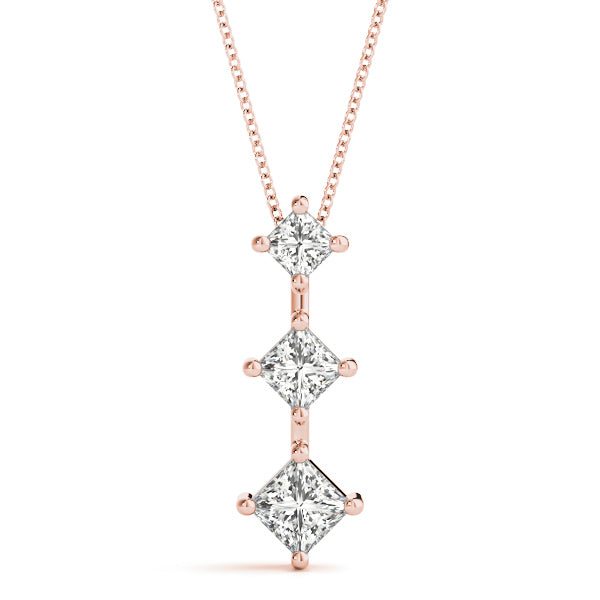 Three Stone Diamond Pendant