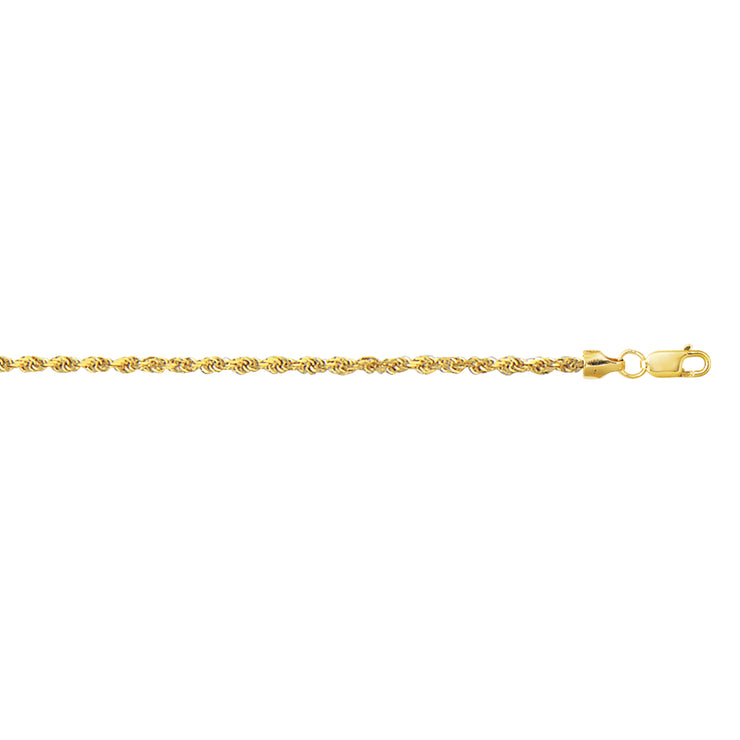 10K Gold 2.0mm Lite Rope Chain