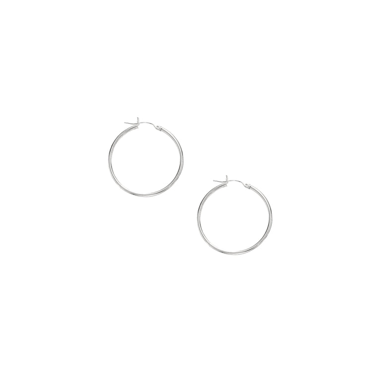 10K Gold 1.5x25mm Hoop Earring