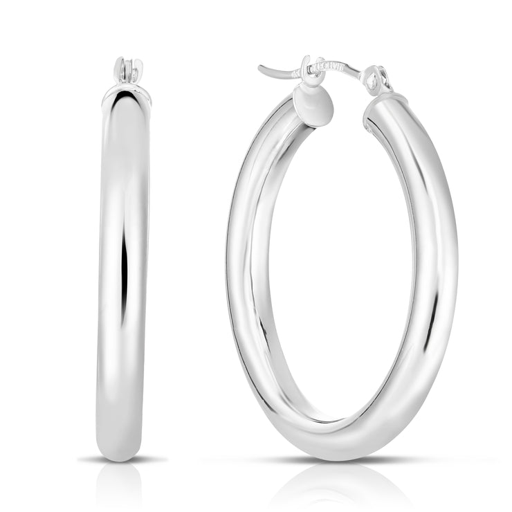 10K Gold 3x25mm Hoop Earring