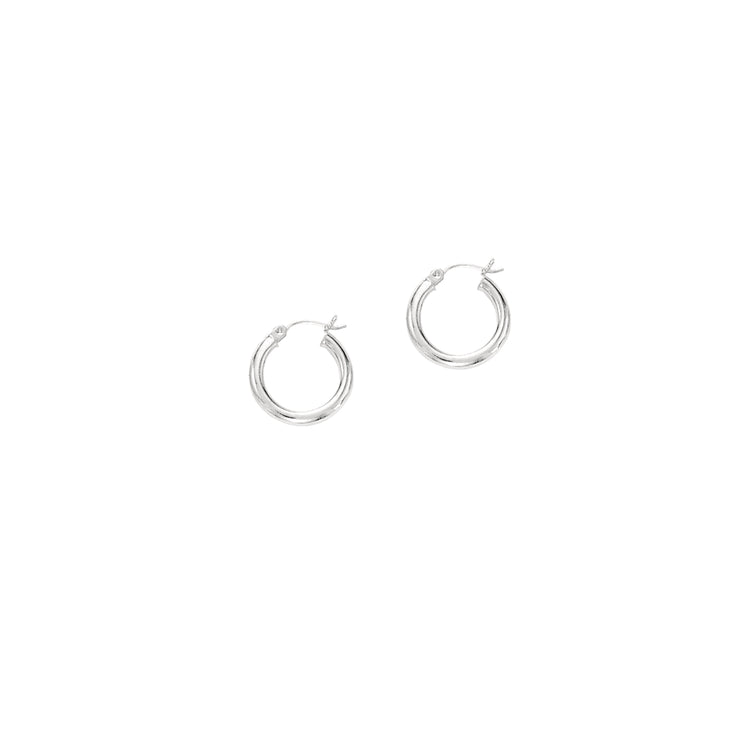 10K Gold 2x15mm Hoop Earring