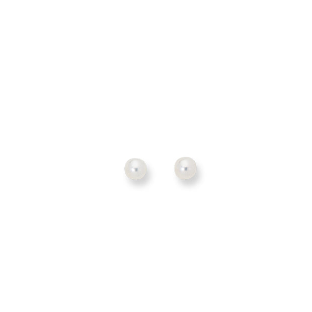 14K Gold 4MM Pearl Stud Earring