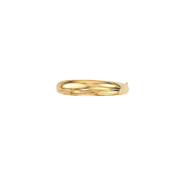 14K Gold 8mm Polished Bangle