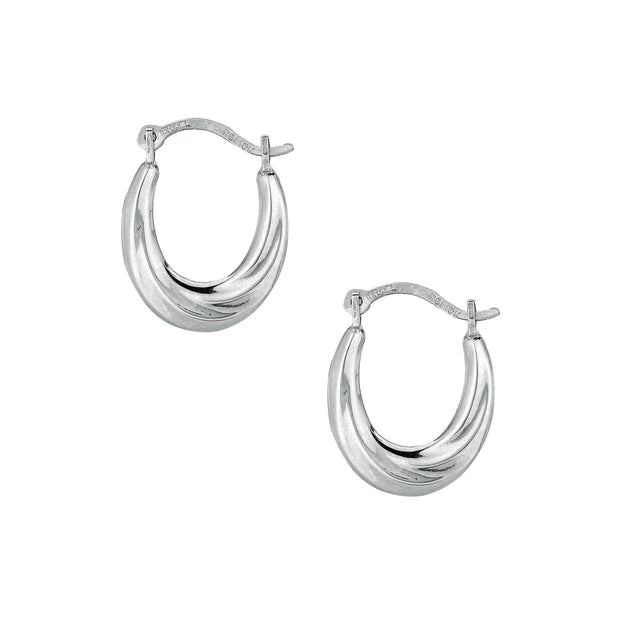 10K Gold Mini Oval Hoop Earring