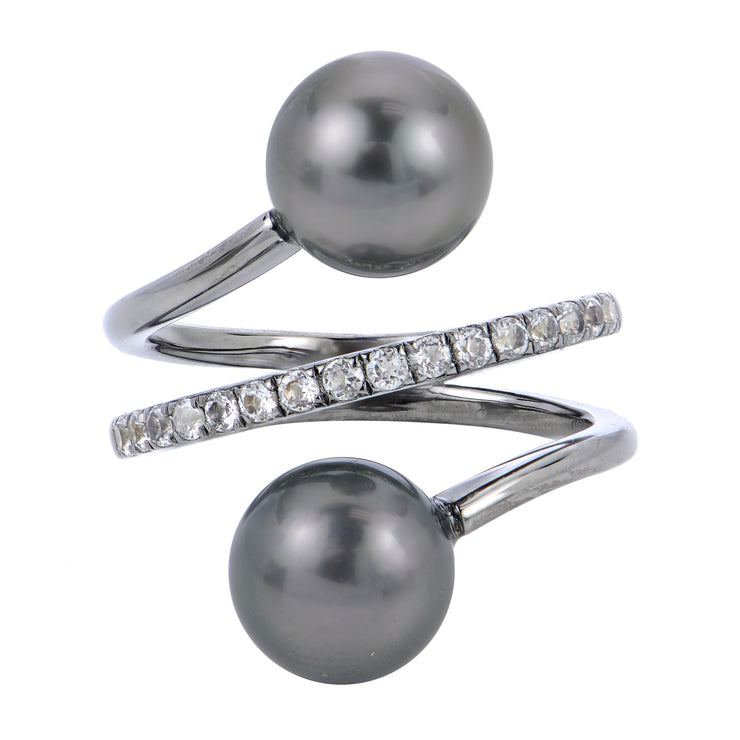 Sterling Silver Tahitian Pearl Ring