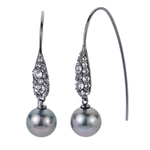 Sterling Silver Tahitian Pearl Earring