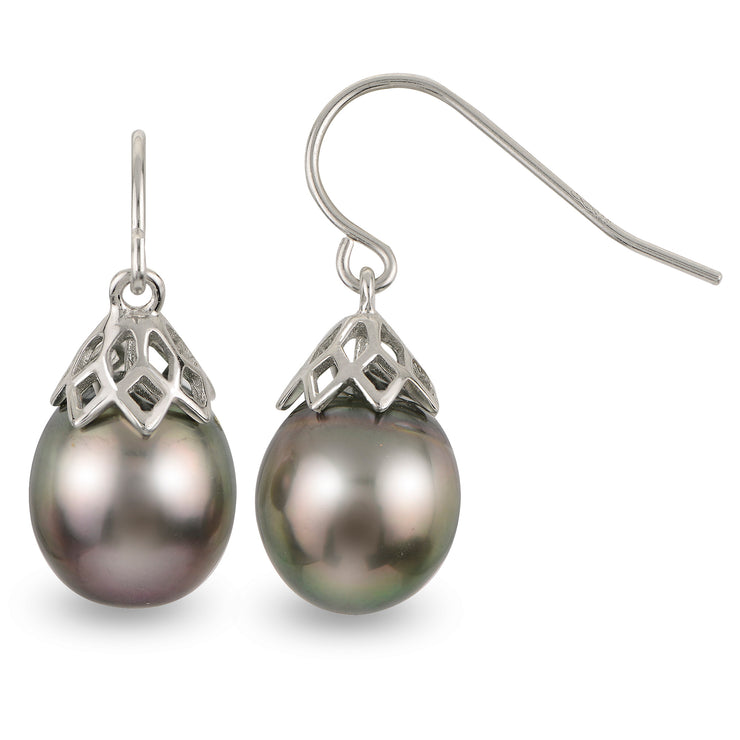 Sterling Silver Tahitian Pearl Earring