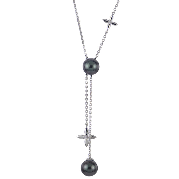 Sterling Silver Tahitian Pearl Necklace