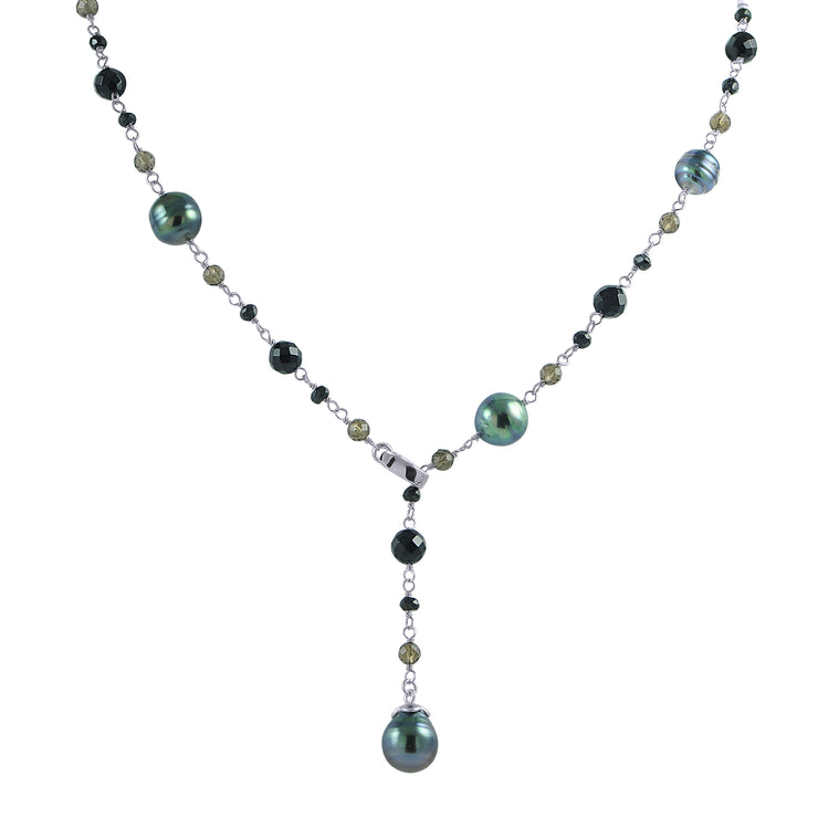 Sterling Silver Tahitian Pearl Necklace