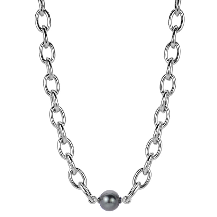 Sterling Silver Tahitian Pearl Necklace