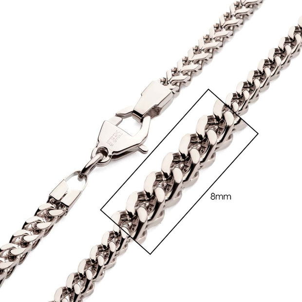 8mm Steel Franco Chain Necklace