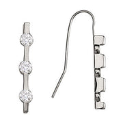 Three Stone Diamond Earring