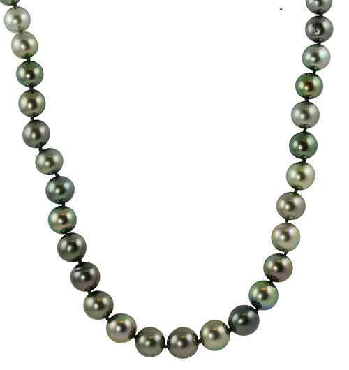 14KT White Gold Tahitian Pearl Necklace