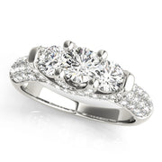 Three Stone Diamond Engagement Ring