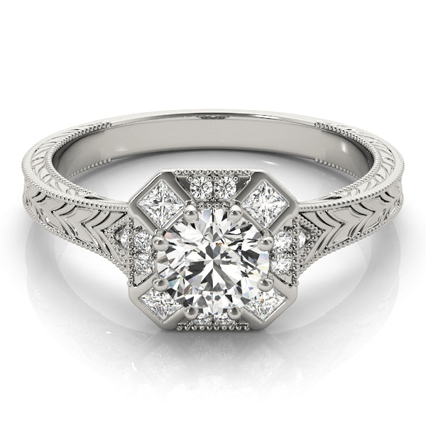 Halo Diamond Engagement Ring