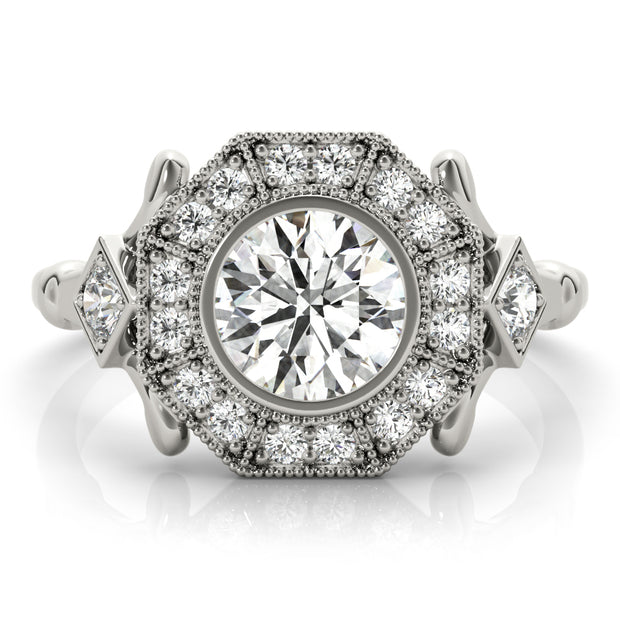 Halo Diamond Engagement Ring