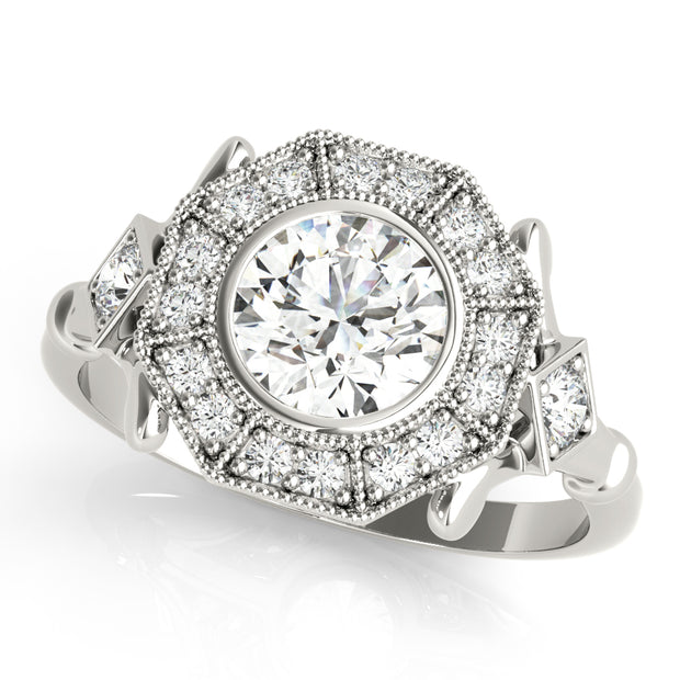 Halo Diamond Engagement Ring