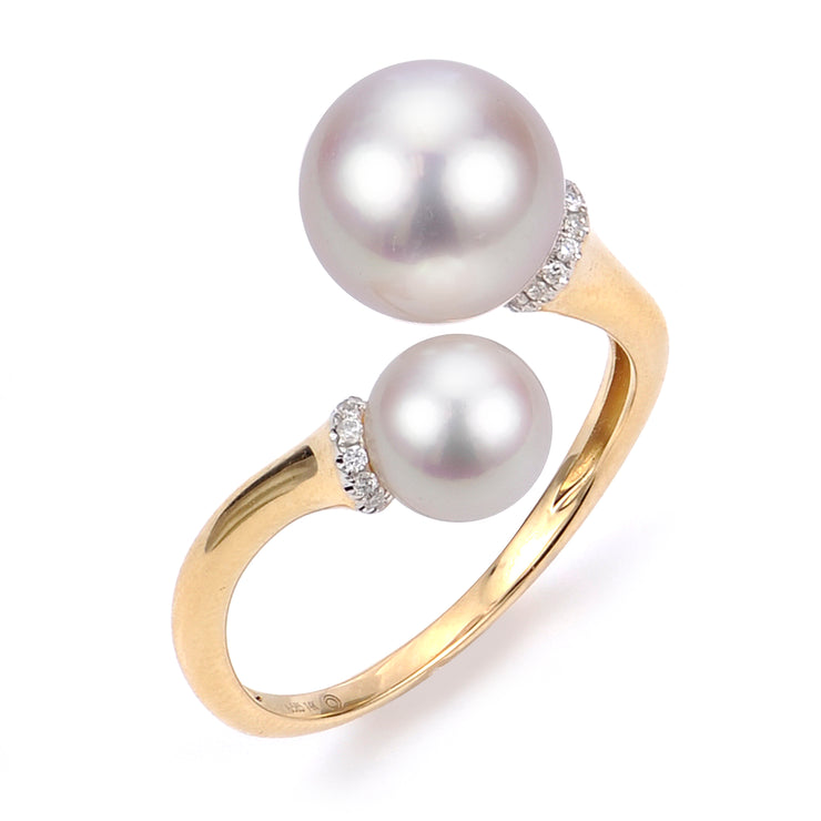 14KT Yellow Gold Akoya Pearl Ring