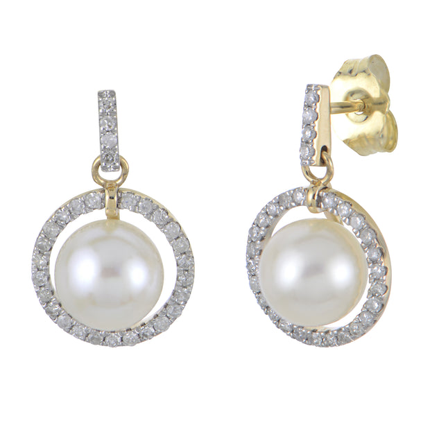 14KT Yellow Gold Freshwater Pearl Earring