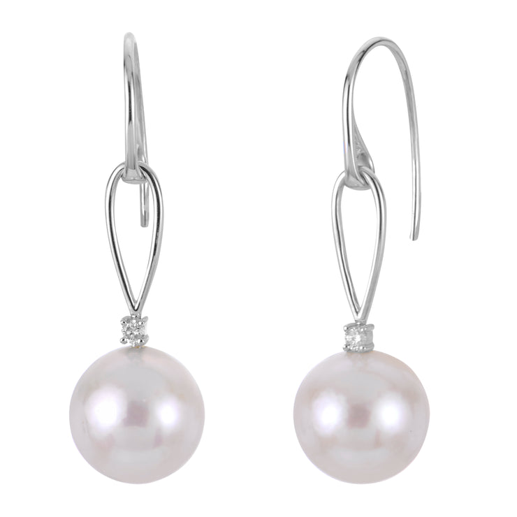 14KT White Gold Freshwater Pearl Earring