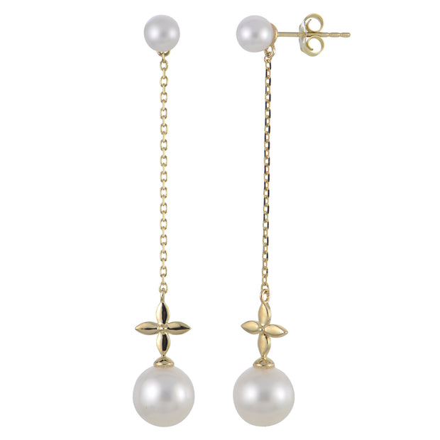 14KT Yellow Gold Freshwater Pearl Earring