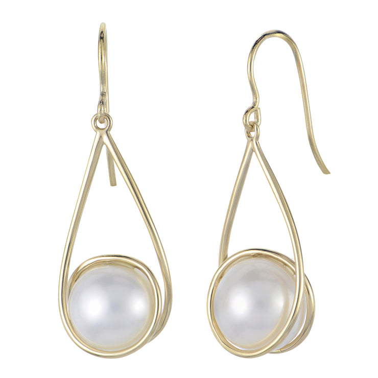 14KT Yellow Gold Freshwater Pearl Earring