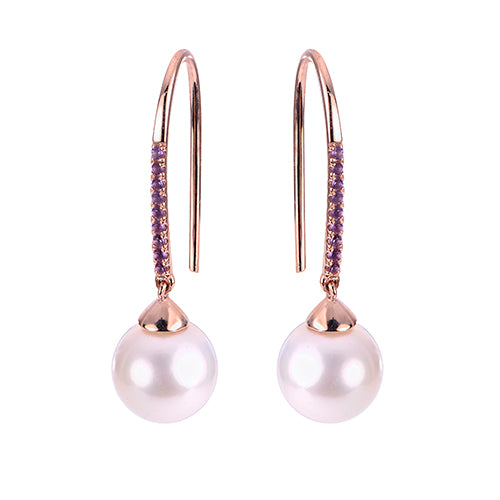 14KT Rose Gold Freshwater Pearl Earring