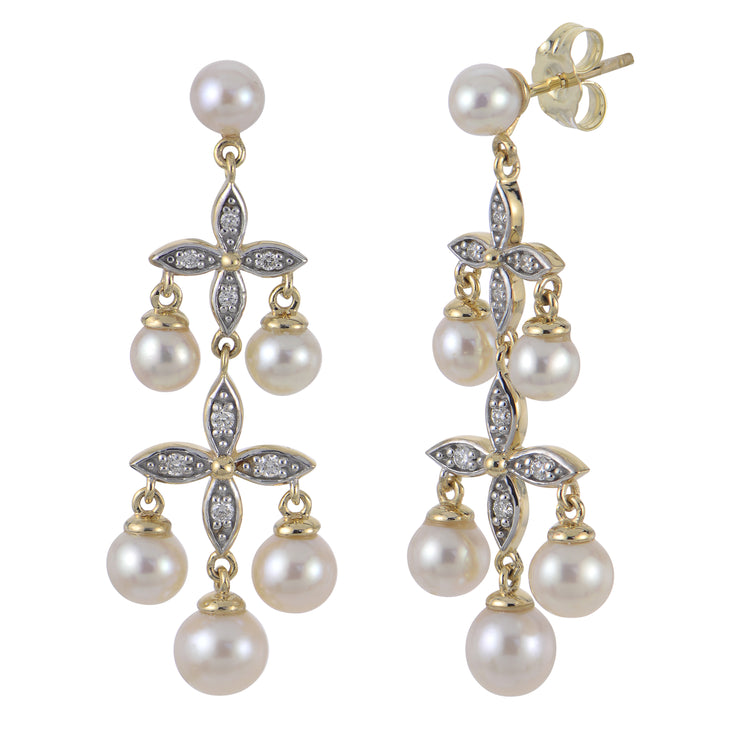 14KT Yellow Gold Freshwater Pearl Earring