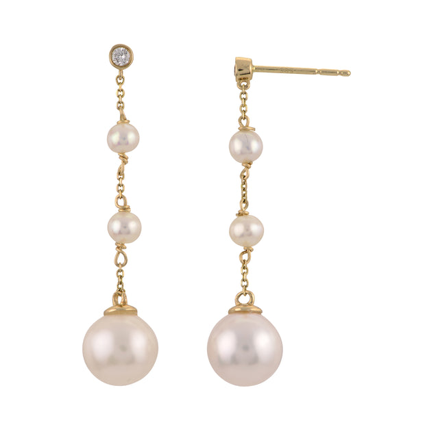 14KT Yellow Gold Freshwater Pearl Earring