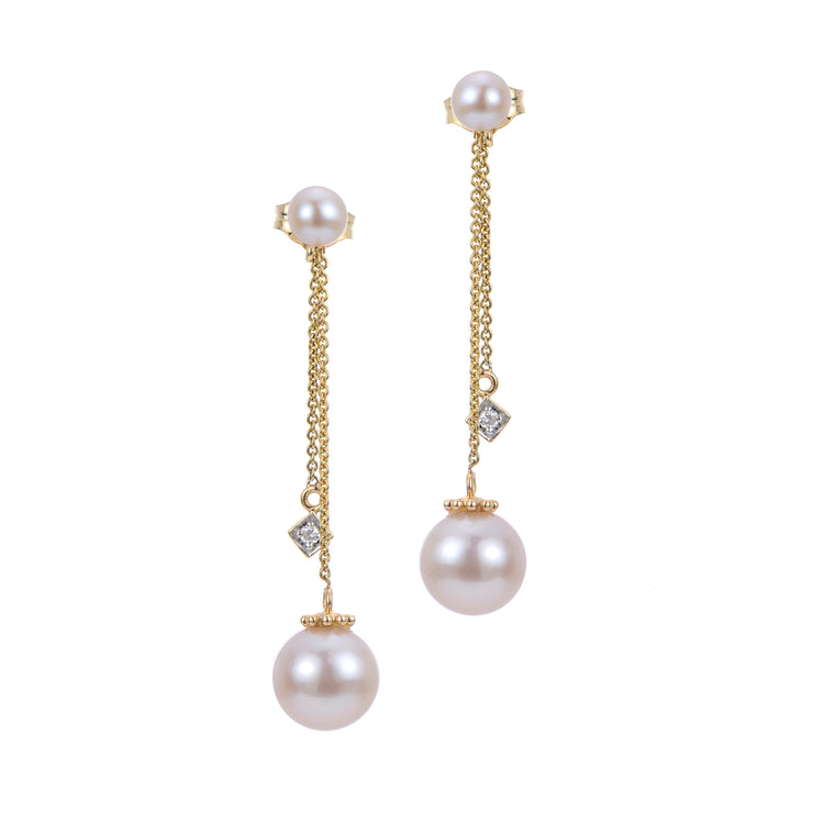 14KT Yellow Gold Freshwater Pearl Earring