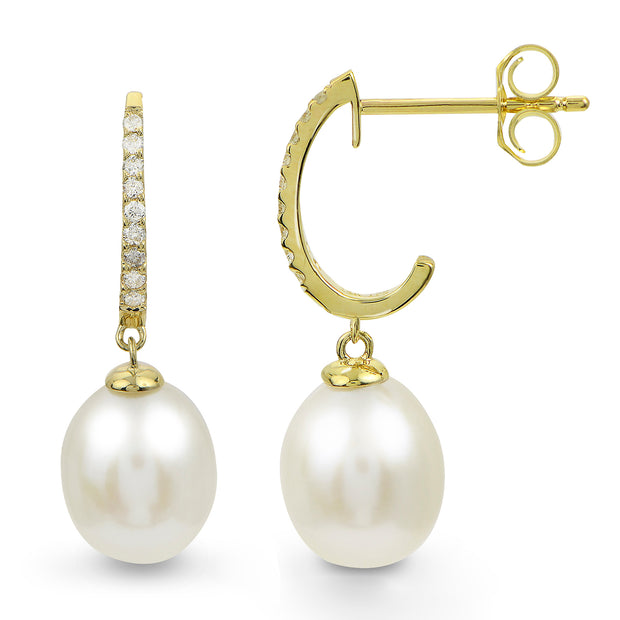 14KT Yellow Gold Freshwater Pearl Earring