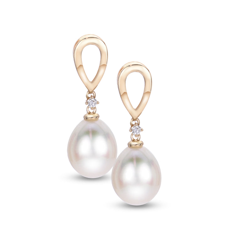 14KT Yellow Gold Freshwater Pearl Earring