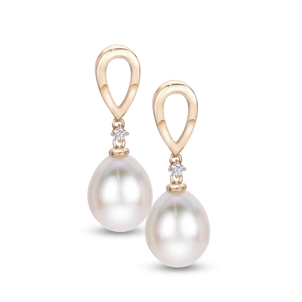 14KT Yellow Gold Freshwater Pearl Earring