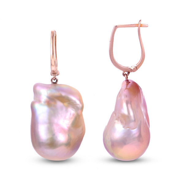 14KT Rose Gold Freshwater Pearl Earring