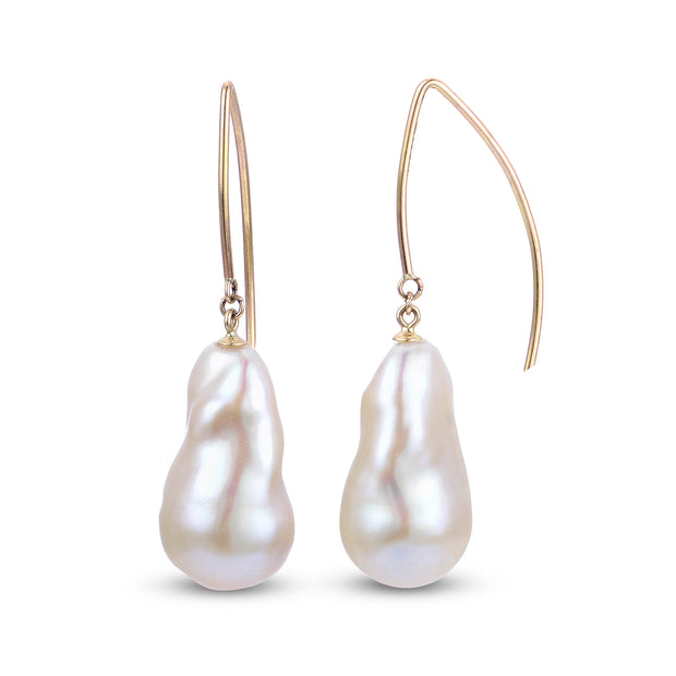 14KT Yellow Gold Freshwater Pearl Earring