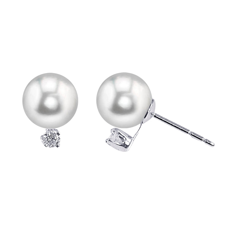 14KT White Gold Freshwater Pearl Earring