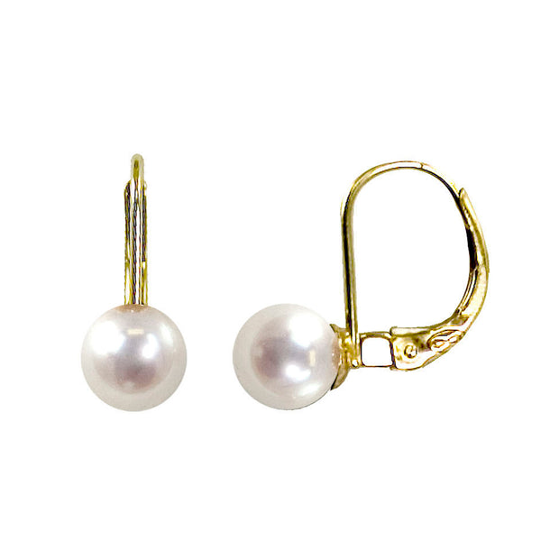 14KT Yellow Gold Akoya Pearl Earring