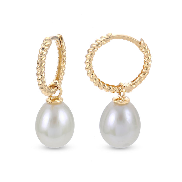 14KT Yellow Gold Freshwater Pearl Earring