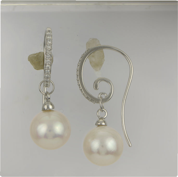 14KT White Gold Freshwater Pearl Earring