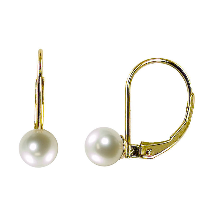 14KT Yellow Gold Akoya Pearl Earring