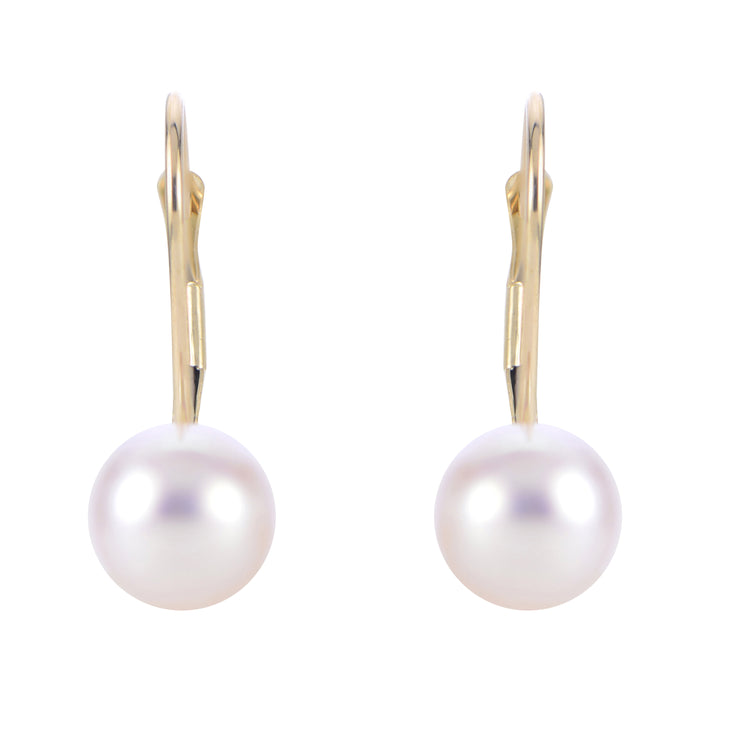 14KT Yellow Gold Akoya Pearl Earring