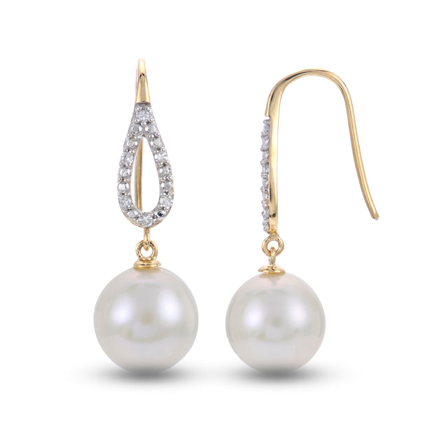 14KT Yellow Gold Freshwater Pearl Earring