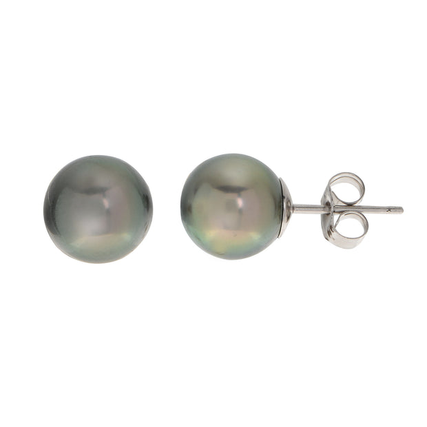 14KT White Gold Tahitian Pearl Earring