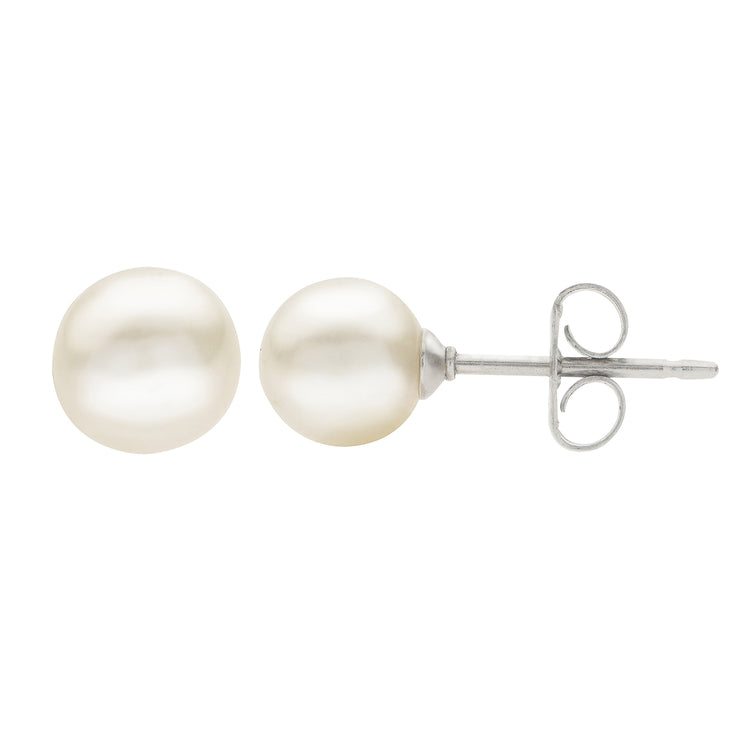 14KT White Gold Freshwater Pearl Earring