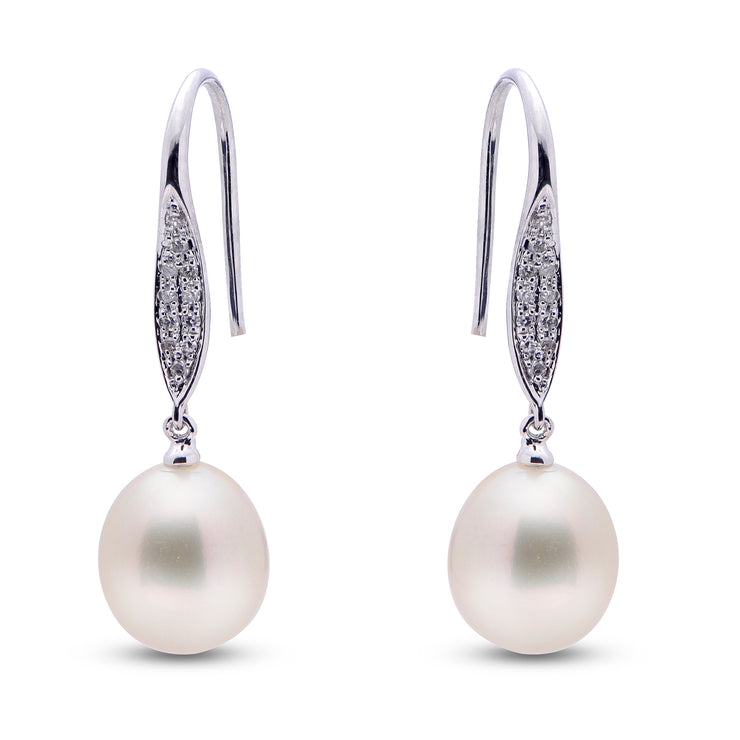 14KT White Gold Freshwater Pearl Earring