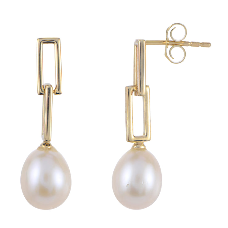 14KT Yellow Gold Freshwater Pearl Earring