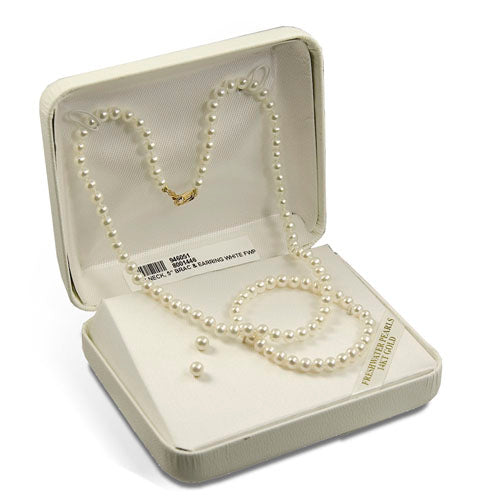 14KT Yellow Gold Freshwater Pearl Set