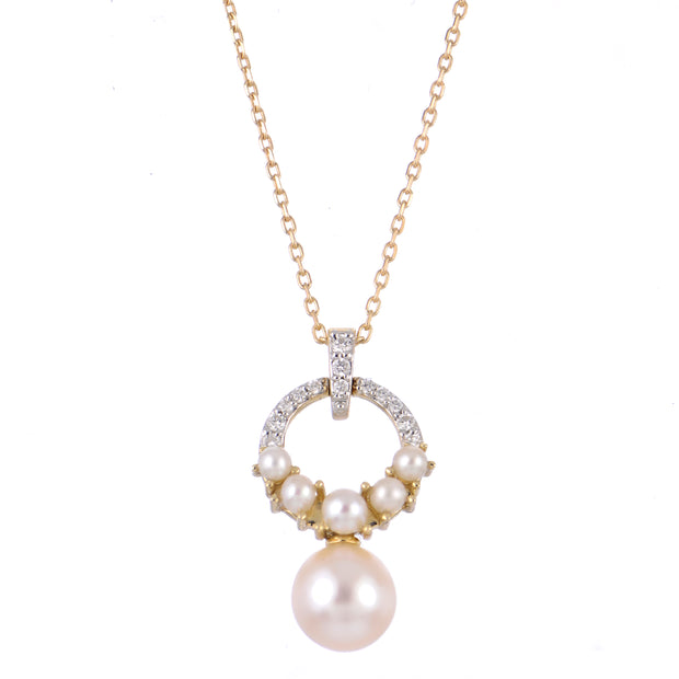 14KT Yellow Gold Freshwater Pearl Necklace