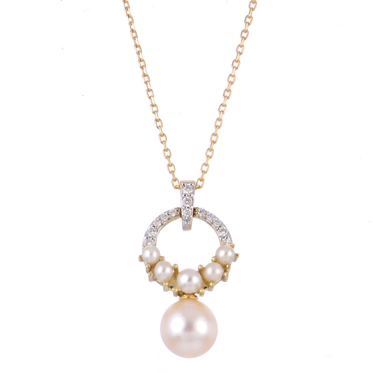 14KT Yellow Gold Freshwater Pearl Necklace